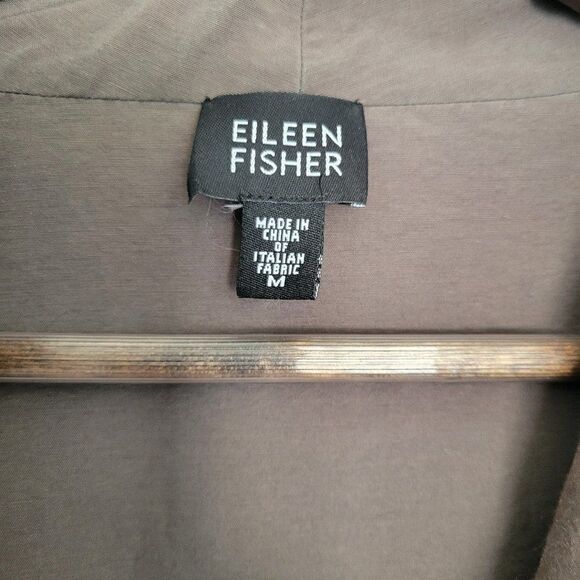 Eileen Fisher Olive Green coat/Jacket front zip & pockets size M - Picture 5 of 10